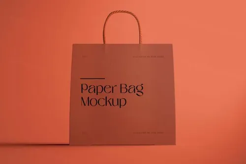 高质量手提袋纸袋品牌包装设计贴图展示样机PSD模板 Pape