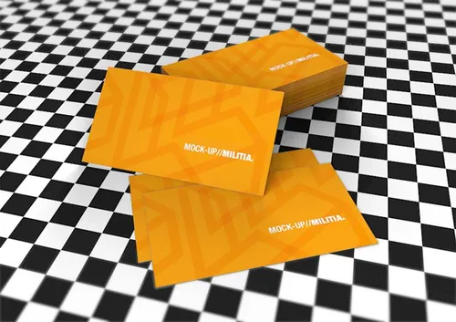 高质量名片贴图样机Business Card Mock-Up Template With Various Scenes