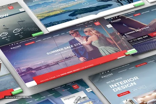 网页网站展示贴图PSD模板Perspective Presentation Web Mockup