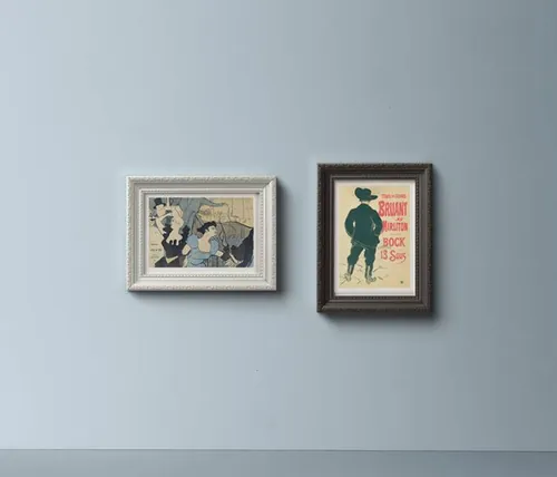 复古框架模型PSD贴图模板Ornamental Psd Frame Mockup