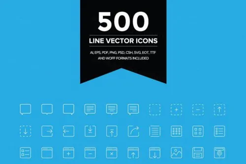 线型矢量图标 500 Line Vector Icons