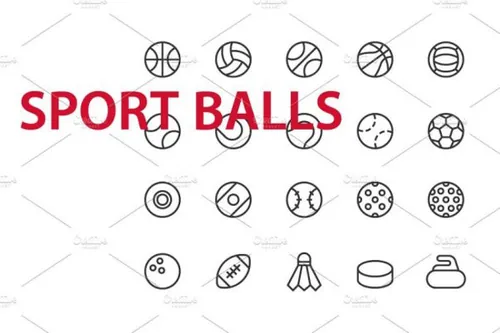 运动球类UI图标 20 Sport Balls UI icons