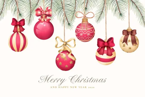 水彩手绘可爱卡通老式圣诞节贺卡EPS矢量插画素材 Lovely vintage christmas card