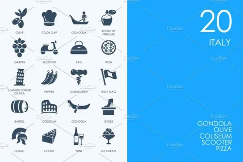意大利城市特色图标合集 Italy icons