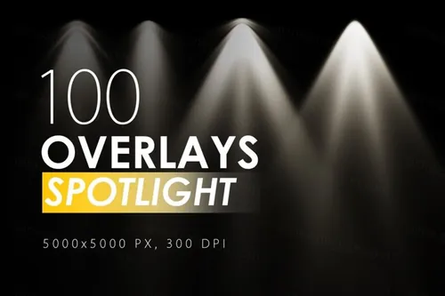 100款聚光灯射灯光效设计装饰元素 Spotlight Ov