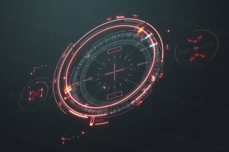 潮流未来派战斗HUD抬头显示视觉图表元素包 AIMICA -