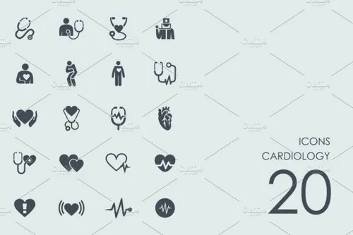 心脏病学图标 Cardiology icons