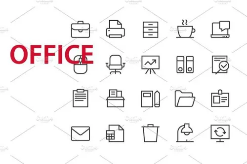 办公室元素UI 20 Office UI icons