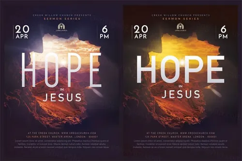 希望主题传单/海报Church_Christian_Themed_Flyer_Hope