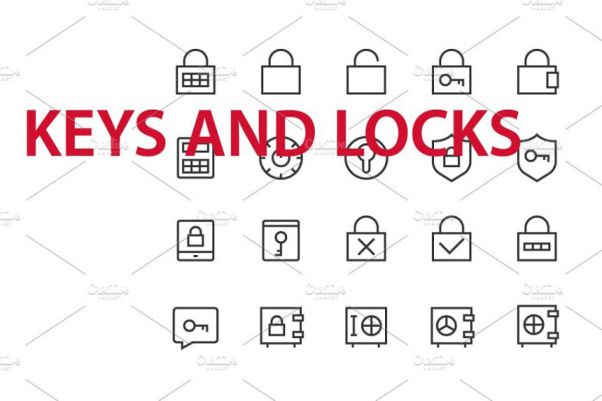 锁相关的图标套装 20 Keys and Locks UI icons