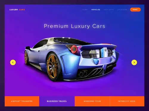 Luxuray Cars Landing Page Daily UI #046 每日UI源
