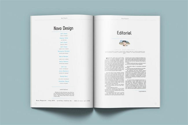 几何型设计元素的画册杂志模板 Novo Modern Magazine 626691