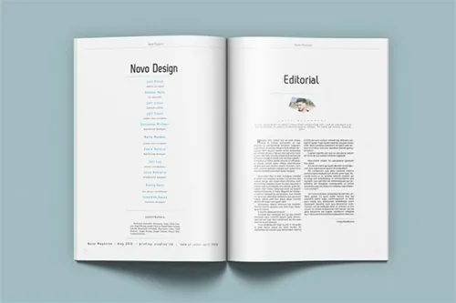 几何型设计元素的画册杂志模板 Novo Modern Magazine 626691