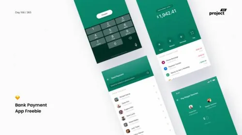 银行付款/钱包移动应用程序UI设计 Bank Payment/Wallet Ap