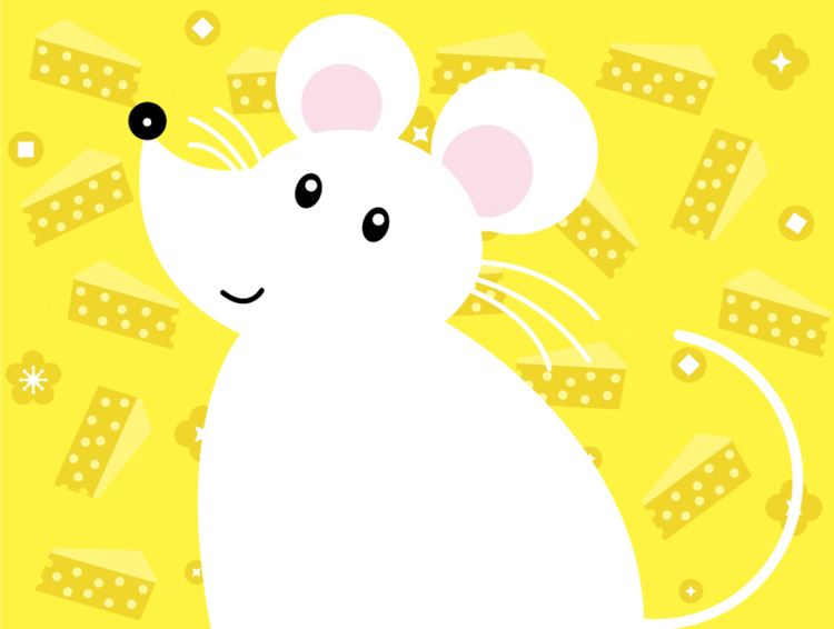 日系卡通风格卡片明信片矢量插画模板1757935