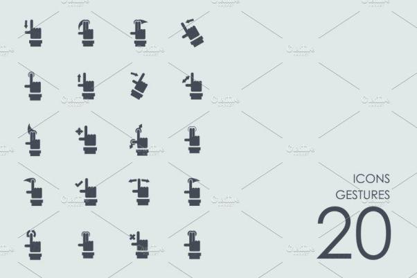 一套手势素材 Ggestures icons