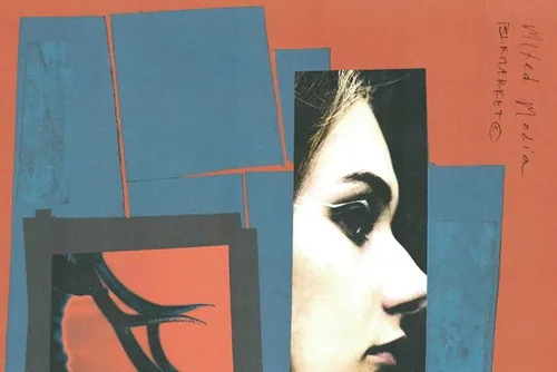 55个潮流复古做旧艺术不干胶胶带剪贴纸拼贴素材 Mixed