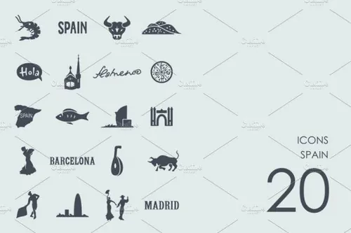 西班牙标志图标 Spain icons
