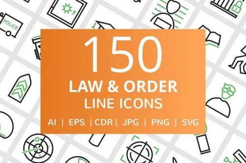 法律与秩序线图标