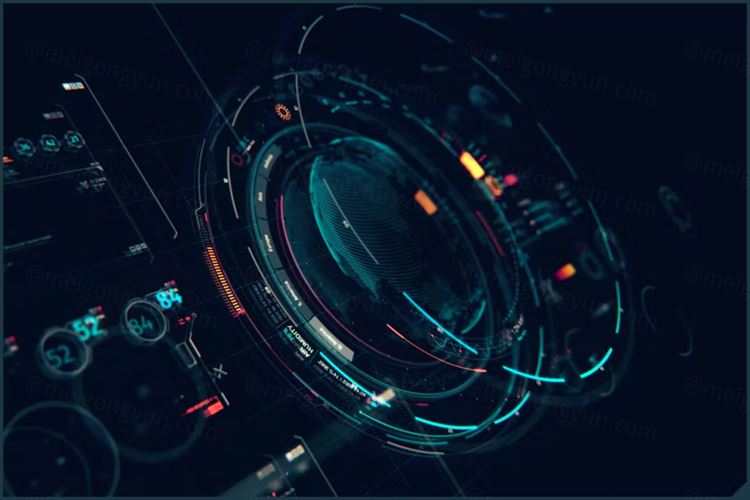 潮流科幻未来HUD界面视觉图表元素包 HUD Futuris