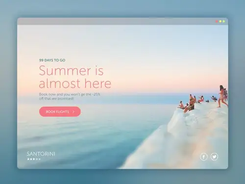 One Page Travel Website Daily UI #047 每日UI源文件