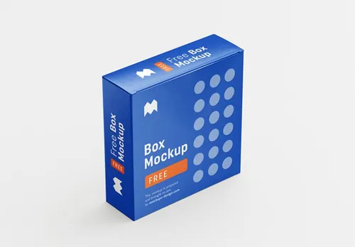精致的矩形正方形盒子设计提案样机PSD模板 Box Mockup