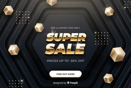 黑金立体三维字体特效文本可编辑样式EPS矢量模板素材