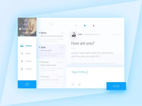 Mail concept Daily UI #014 每日UI源文件分享 UI 素材