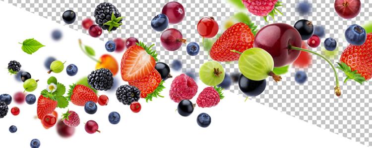 新鲜夏季水果桃子香蕉葡萄樱桃车厘子猕猴桃柠檬大合集PSD分层