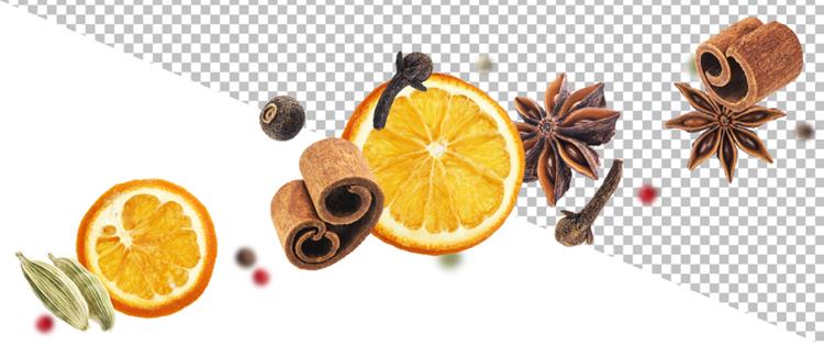 柠檬片八角桂皮调料PSD分层设计素材