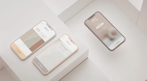 优雅清爽干净的iPhone手机白模APP设计UI界面贴图展示