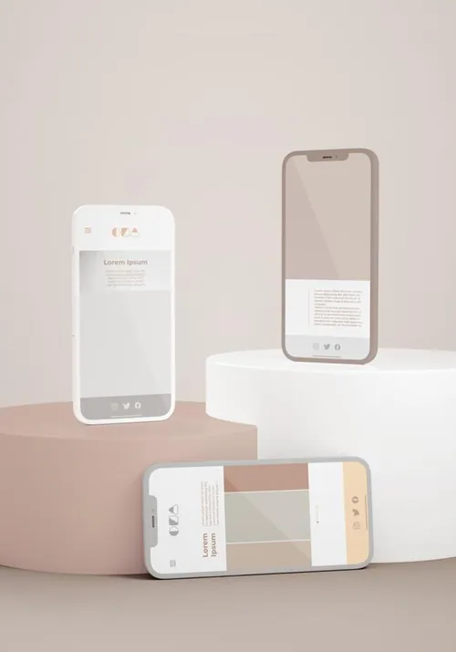 优雅清爽干净的iPhone手机白模APP设计UI界面贴图展示