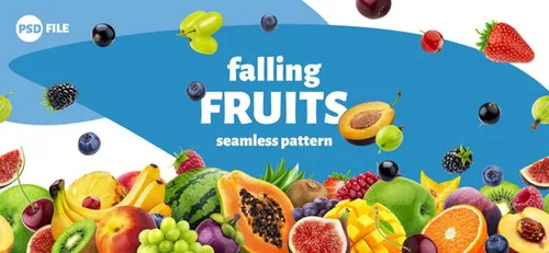 新鲜夏季水果桃子香蕉葡萄樱桃车厘子猕猴桃柠檬大合集PSD分层