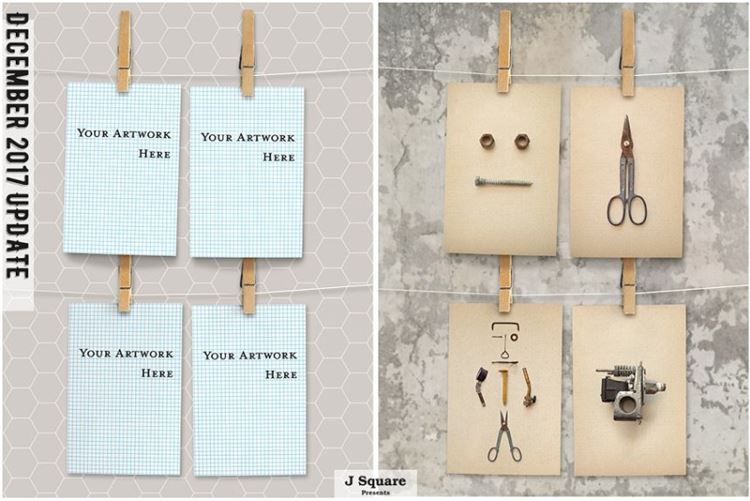 照片明信片展示样机模板 4×6 Photo  Post Card Mock Ups