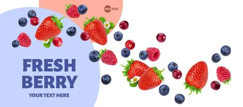 新鲜夏季水果葡萄樱桃车厘子大合集PSD分层设计素材