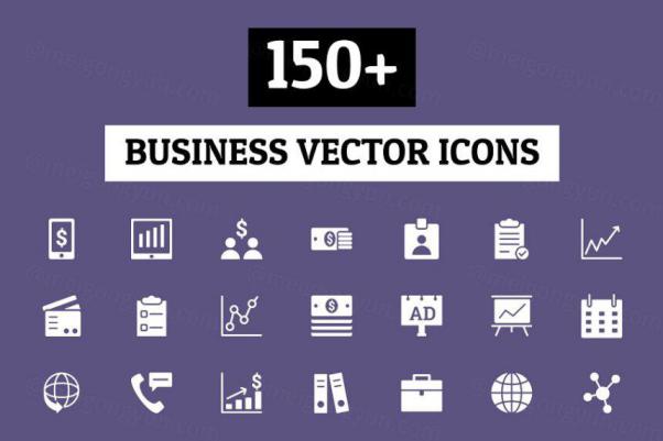商业图标 150  Business Vector Icons