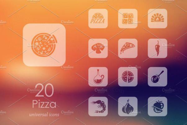披萨相关的图标素材 20 pizza icons