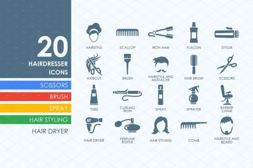 理发店图标 20 Barber Shop icons