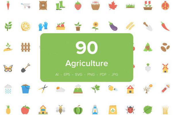 农业扁平化图标素材 90 Agriculture Flat Vector Ico