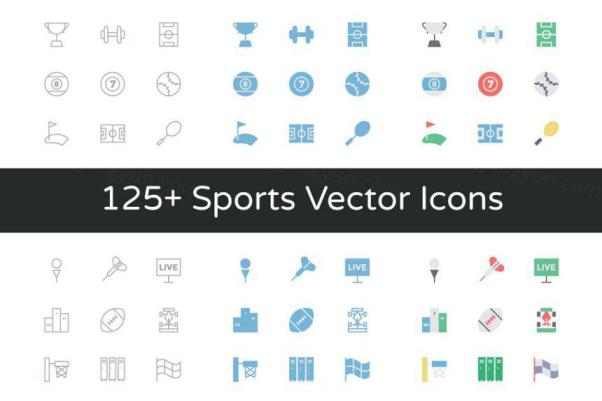 体育运动图标 125  Sports Vector Icons