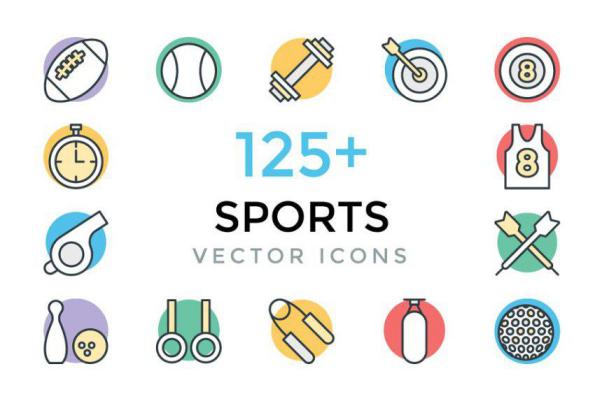 运动矢量图标素材 125  Sports Vector Icons