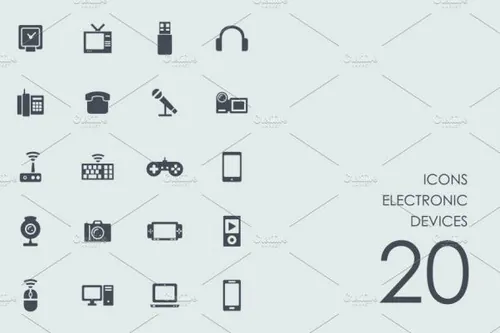电子设备图标素材 Electronic devices icons