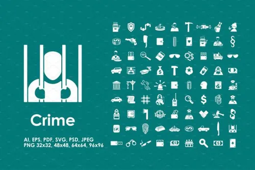 监狱常用图标 81 crime icons