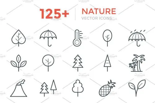 自然矢量图标 125  Nature Vector Icons