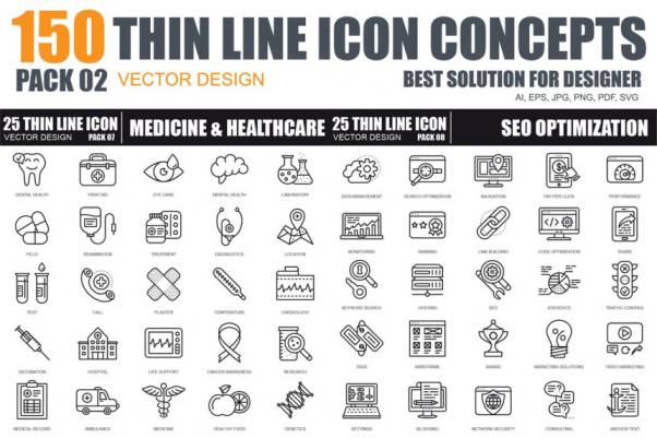 各种行业的矢量线条图标icon大集合