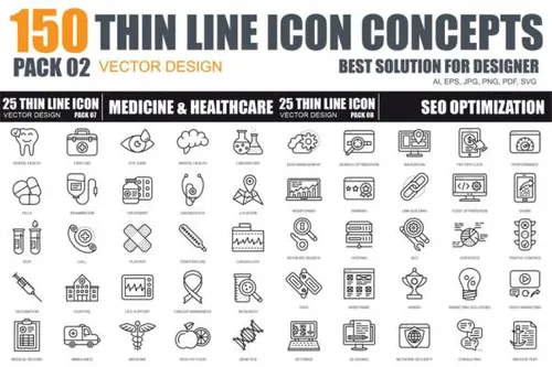 各种行业的矢量线条图标icon大集合