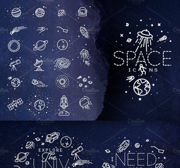 宇宙太空图标素材 Space Icons