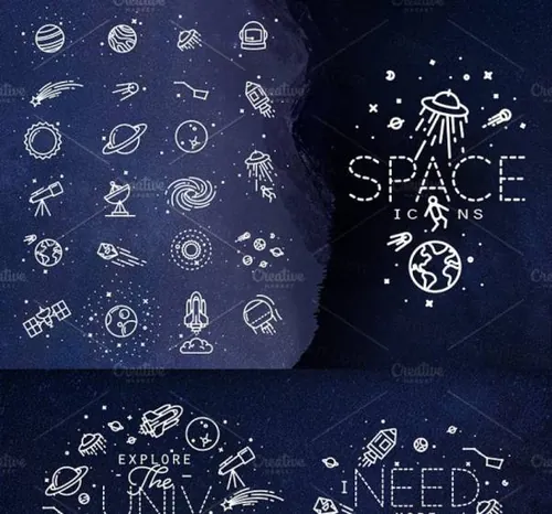 宇宙太空图标素材 Space Icons