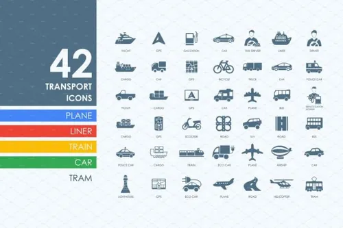 交通图标 42 transport icons