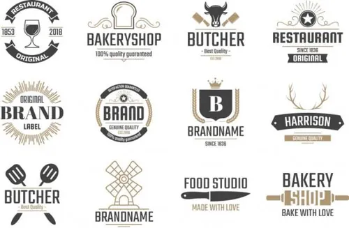 1942年份的怀旧矢量标志合辑下载